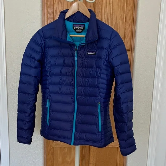 Patagonia Blue/Purple Down Sweater Jacket M - Picture 1 of 4